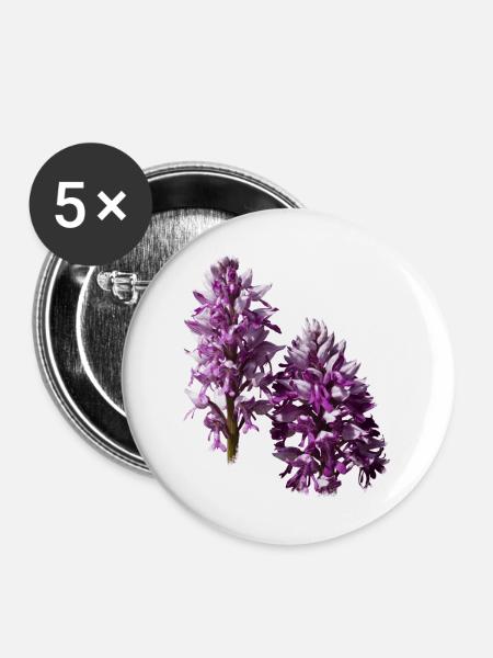 The orchid is a native orchid - Buttons large 2.2''/56 mm (5-pack) - white