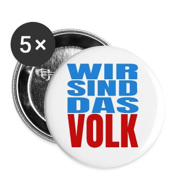 Wir sind das Volk - Buttons groß 56 mm (5er Pack) - Weiß - Vorne