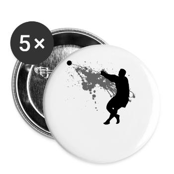 Hammer throw hammer thrower heavy athletics gift - Buttons large 2.2''/56 mm (5-pack) - white - Front