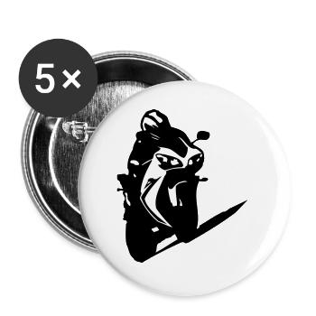 moped2 - Buttons groß 56 mm (5er Pack) - Weiß - Vorne