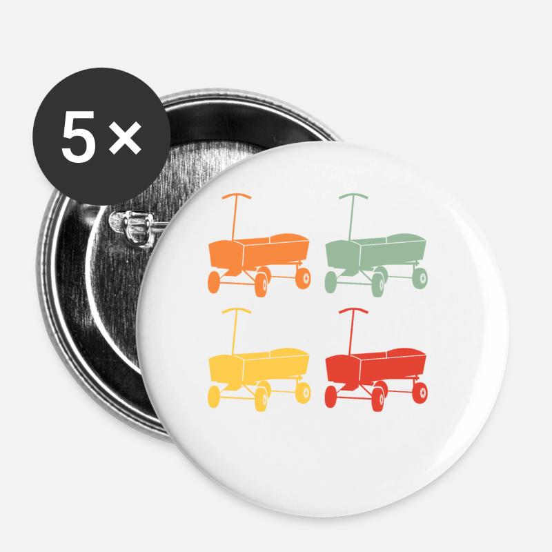 Boßeln Boßelwagen Retro Vintage Design Gift - Buttons large 2.2''/56 mm (5-pack) - white
