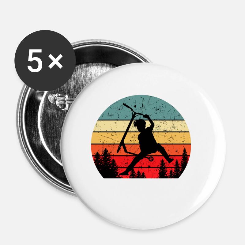 Scooter - Buttons large 2.2''/56 mm (5-pack) - white
