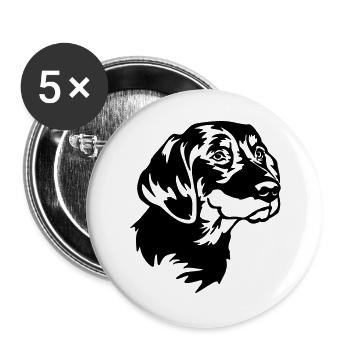 Slovensky Kopov Kopf - Buttons groß 56 mm (5er Pack) - Weiß - Vorne