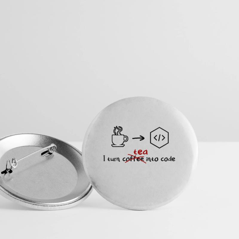 Tee Software Entwickler Engineer Programmer Buttons groß 56 mm (5er Pack)