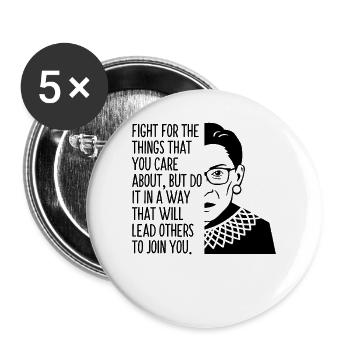 Kämpfe für die Dinge, die dir wichtig sind, aber tue sie in einem Wa - Buttons groß 56 mm (5er Pack) - Weiß - Vorne