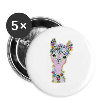 Lama - Buttons large 2.2''/56 mm (5-pack) - white - Front