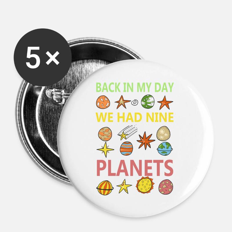 planets - Buttons large 2.2''/56 mm (5-pack) - white