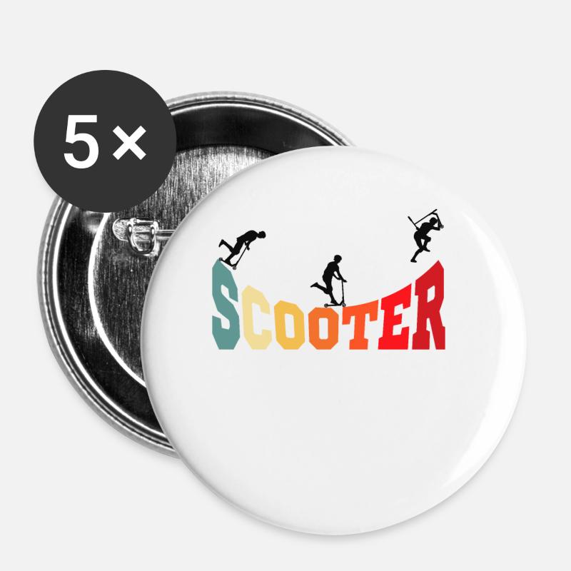 Scooter - Buttons large 2.2''/56 mm (5-pack) - white