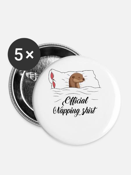 Otter - Buttons groß 56 mm (5er Pack) - Weiß