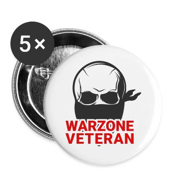 Warzone Veteran COD - Buttons large 2.2''/56 mm (5-pack) - white - Front