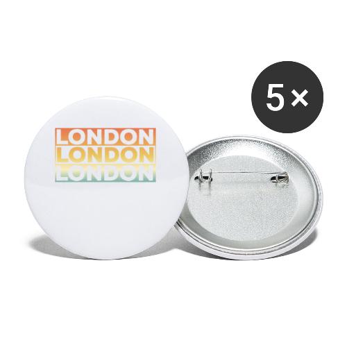 Vintage London Souvenir - Retro SehnsuchtLondon - Buttons groß 56 mm (5er Pack)