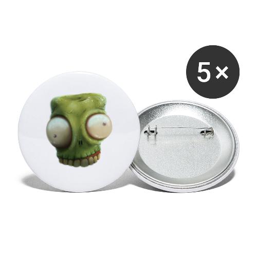 Zombie - Buttons groß 56 mm (5er Pack)