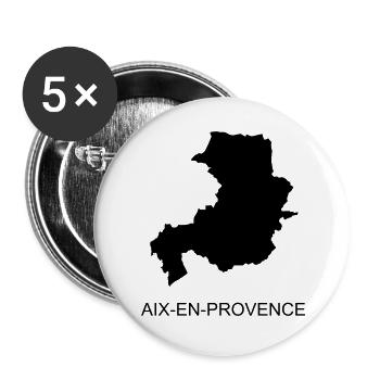 Aix en Provence - Buttons groß 56 mm (5er Pack) - Weiß - Vorne
