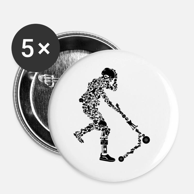 scooter - Buttons large 2.2''/56 mm (5-pack) - white