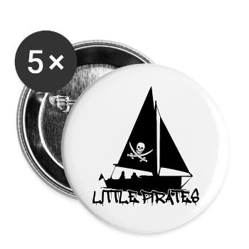 Les petits pirates de la nuit, cadeau drôle Design - Lot de 5 grands badges (56 mm) - blanc - Devant