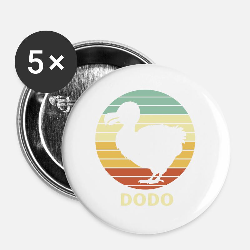 Dodo - Buttons groß 56 mm (5er Pack) - Weiß
