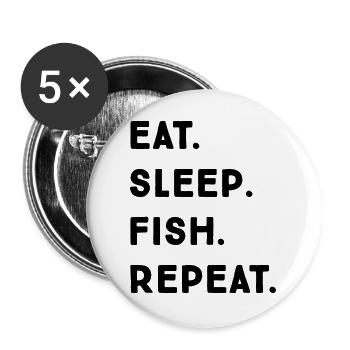 Sport fishermen - Buttons large 2.2''/56 mm (5-pack) - white - Front