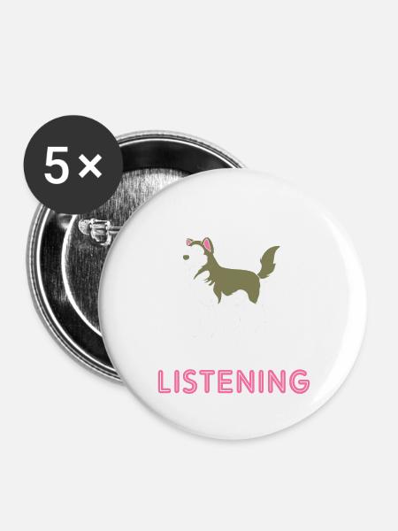 Malamute - Buttons groß 56 mm (5er Pack) - Weiß