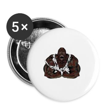 gorilla mode beast gym fitness - Buttons large 2.2''/56 mm (5-pack) - white - Front