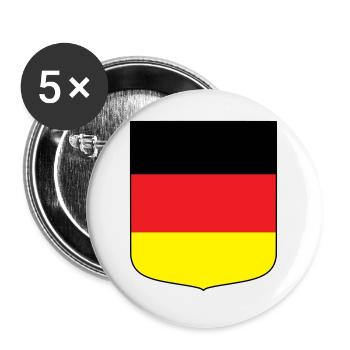 Allemagne (frontière noire) - Lot de 5 grands badges (56 mm) - blanc - Devant