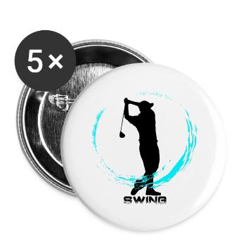 Der Golf - Buttons groß 56 mm (5er Pack) - Weiß - Vorne