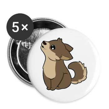 wolf - Buttons large 2.2''/56 mm (5-pack) - white - Front