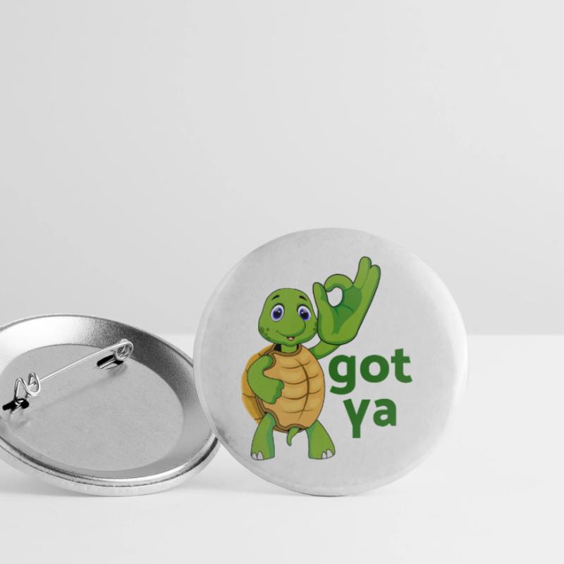 turtle turtle testudines toad Buttons large 2.2''/56 mm (5-pack)