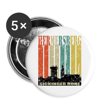 Hermersberg Sickinger Höhe - Buttons groß 56 mm (5er Pack) - Weiß - Vorne