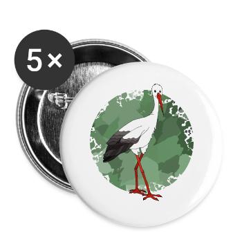 Stork - Buttons large 2.2''/56 mm (5-pack) - white - Front