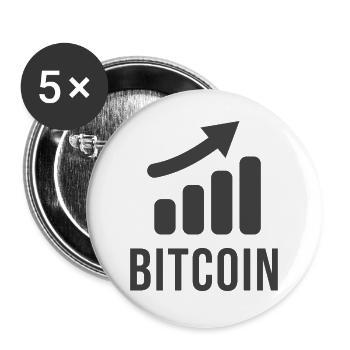 Bitcoin - Lot de 5 grands badges (56 mm) - blanc - Devant