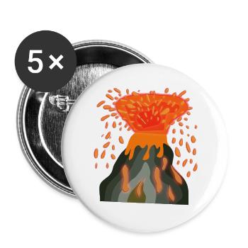 Vulkan - Buttons groß 56 mm (5er Pack) - Weiß - Vorne