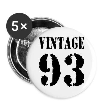Vintage 1993 - Jahrgang 93 - Party Vector - Buttons large 2.2''/56 mm (5-pack) - white - Front
