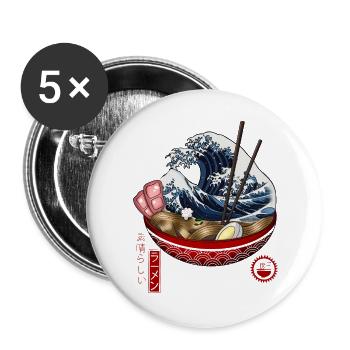 tolle Ramen - Buttons groß 56 mm (5er Pack) - Weiß - Vorne