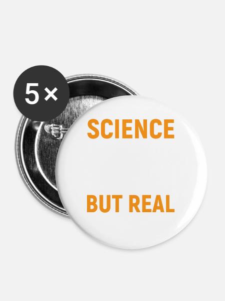 Science like magic but real - Buttons large 2.2''/56 mm (5-pack) - white