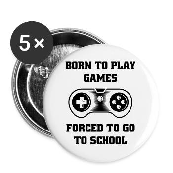 Zocken Konsole Controller Gaming Zocker Gamer - Buttons groß 56 mm (5er Pack) - Weiß - Vorne