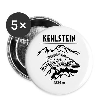 Kehlstein Kehlsteinhaus Eagles Nest Berchtesgaden - Buttons groß 56 mm (5er Pack) - Weiß - Vorne