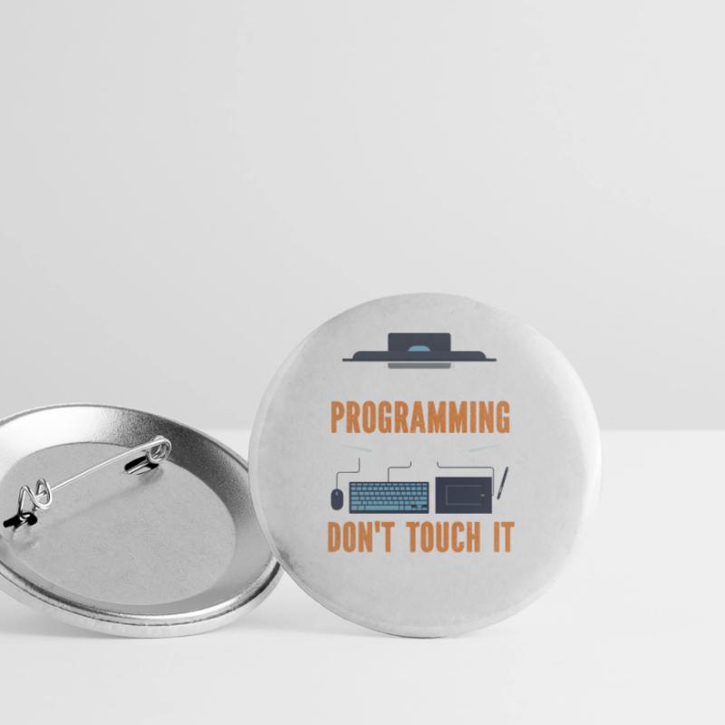 Programmierer Programmierung Code Computer Buttons groß 56 mm (5er Pack)