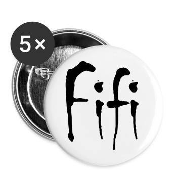 Fifi - Lot de 5 grands badges (56 mm) - blanc - Devant