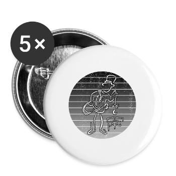 Ramoneur Cadeau Ramoneur Ramoneur De Nourriture - Lot de 5 grands badges (56 mm) - blanc - Devant