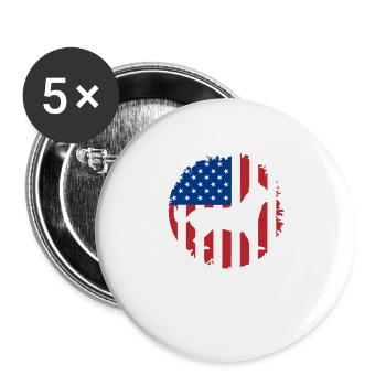 Chihuahua Hund Chihuahua Welpe Chiwawa Geschenk - Buttons groß 56 mm (5er Pack) - Weiß - Vorne