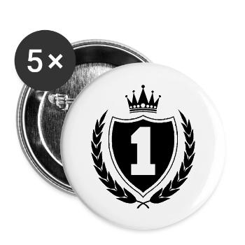 coat of arms 1 - Buttons large 2.2''/56 mm (5-pack) - white - Front