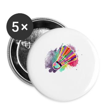 Athletes Men Women Children Badminton Badminton - Buttons large 2.2''/56 mm (5-pack) - white - Front