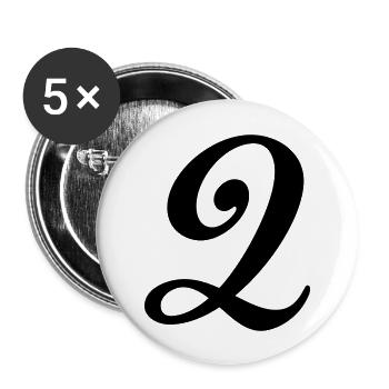 2 - Buttons large 2.2''/56 mm (5-pack) - white - Front