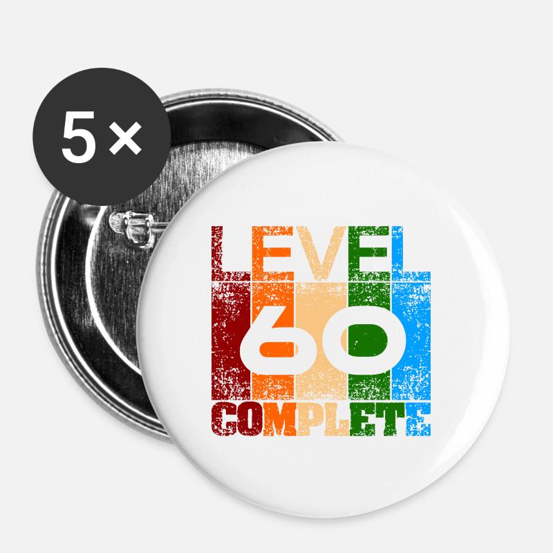 Finally I'm 60 - Buttons large 2.2''/56 mm (5-pack) - white