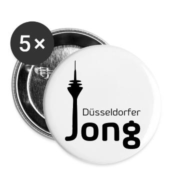 Düssedldorfer Jong - Buttons groß 56 mm (5er Pack) - Weiß - Vorne