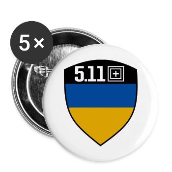 Ukraine 5.11 - Lot de 5 grands badges (56 mm) - blanc - Devant