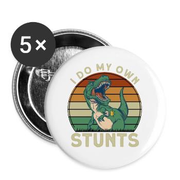 Je fais mes propres cascades - Lot de 5 grands badges (56 mm) - blanc - Devant