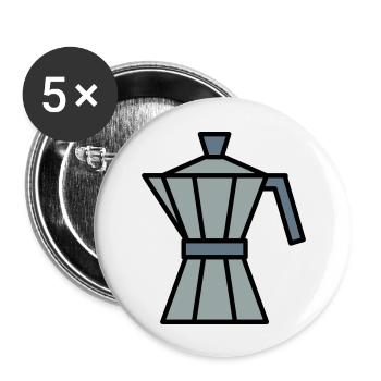 Coffe Bialetti - Buttons large 2.2''/56 mm (5-pack) - white - Front
