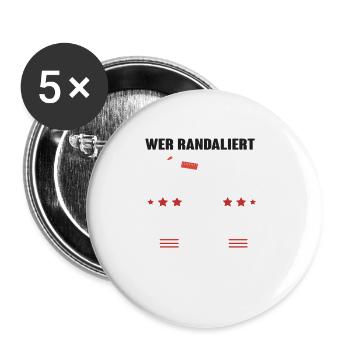 Witziger Spruch im Krankenhaus - Buttons groß 56 mm (5er Pack) - Weiß - Vorne