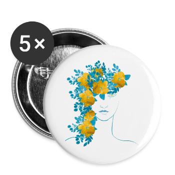 Ukraine Peace - Buttons large 2.2''/56 mm (5-pack) - white - Front